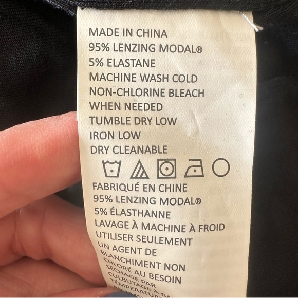 Prana Foundation Dress Black Large NWT New Stretch Jersey Knit Modal Spandex - Picture 8 of 9